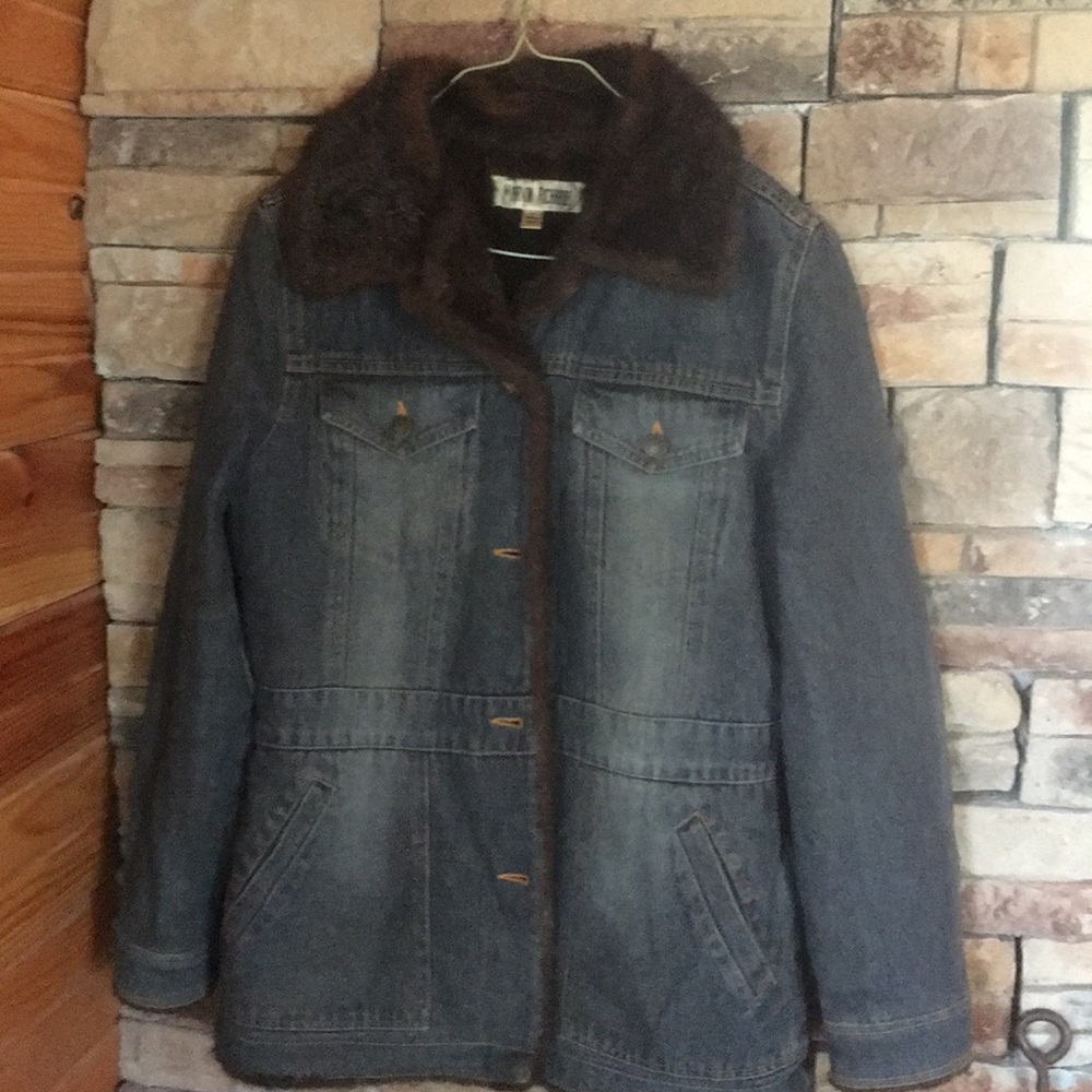 Marvin Richards Jean and Faux Coat Medium